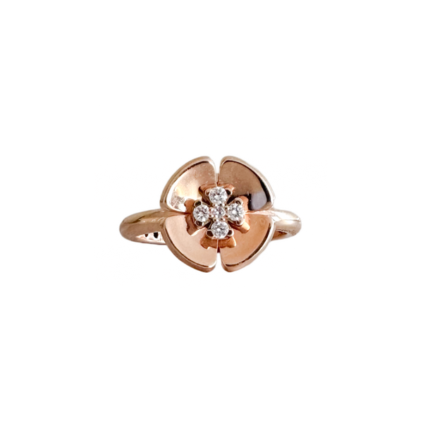 Rose gold flower ring by Gioielliamo