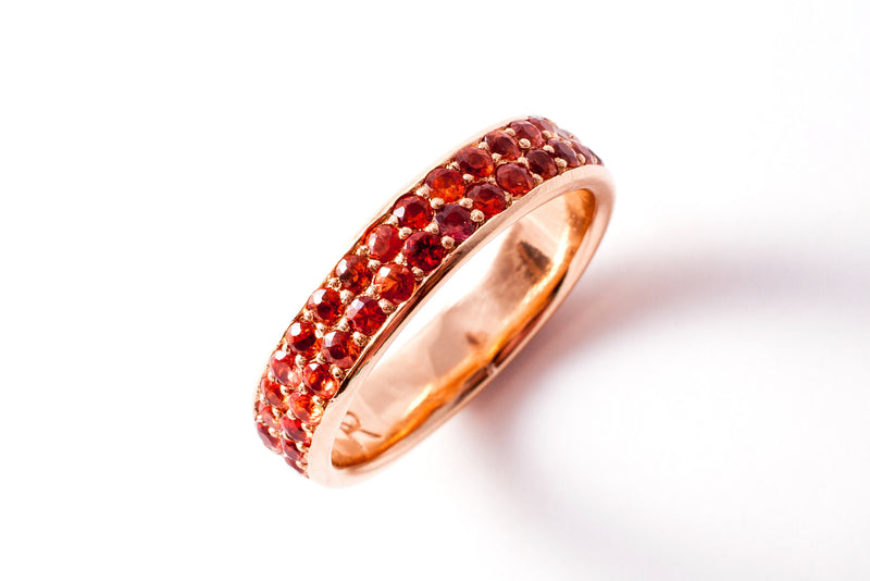 Double row pave band