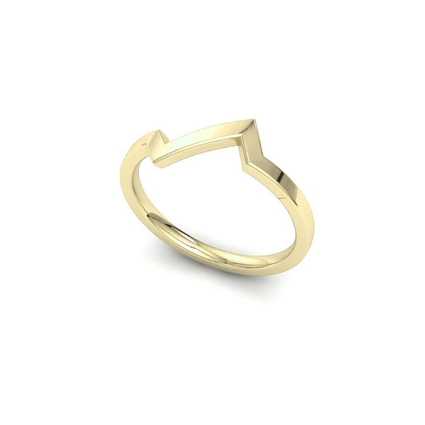 Sound wave 9kt yellow gold ring